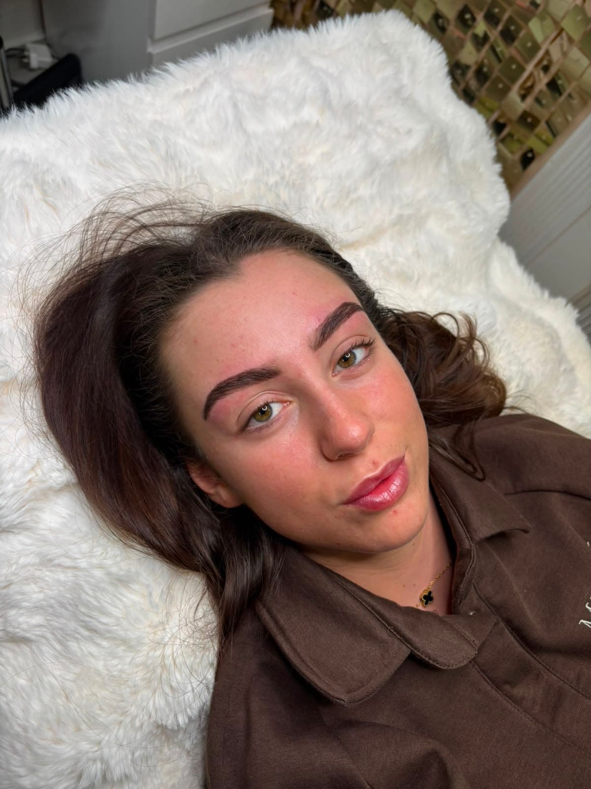 After brow lamination — fuller, defined brow